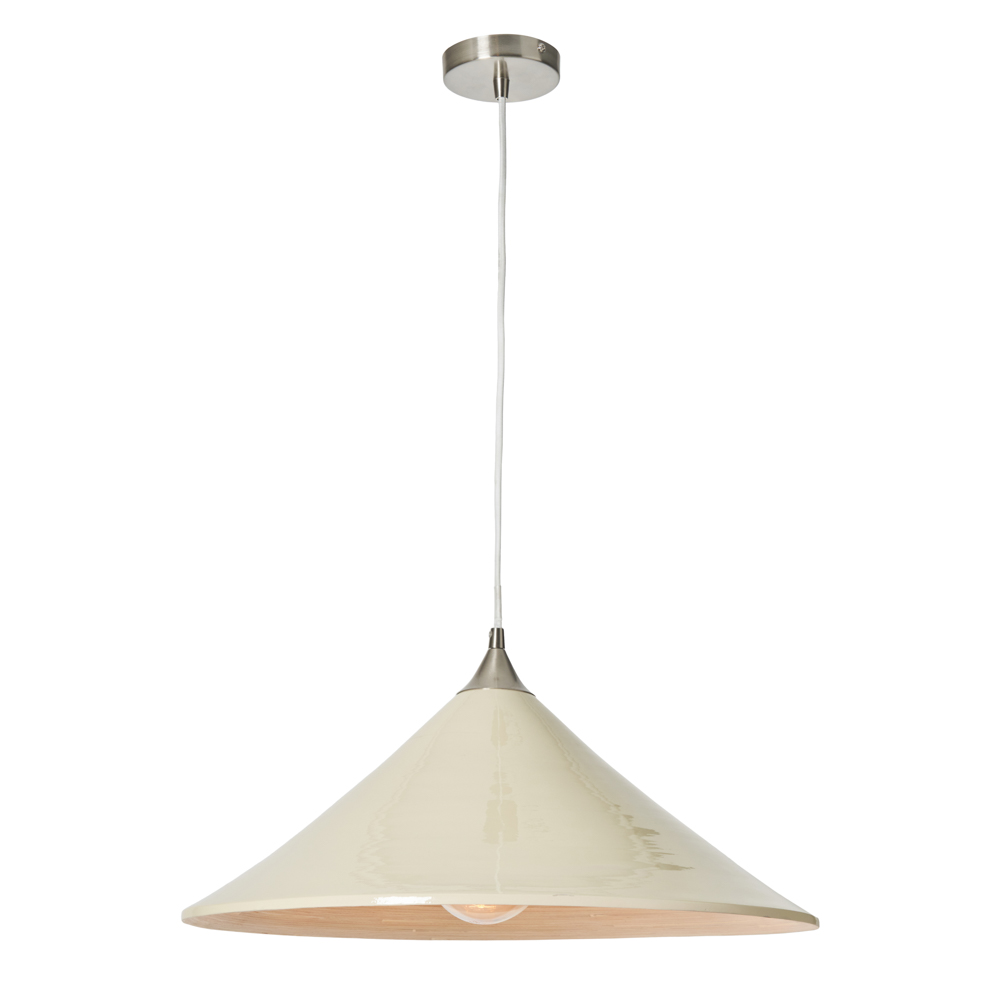 Bamboo Ceiling Pendant Light - Cream