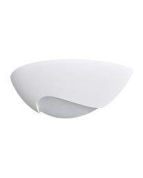 1 Light Ceramic Uplighter Wall Light with Diffuser - White