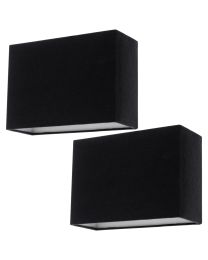 2 Pack of Rectangular Easy to Fit Shades - Black