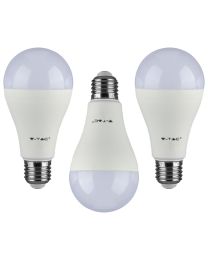 3 Pack of 17 Watt LED E27 Edison Screw 6400K Light Bulbs - Cool White