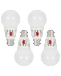 4 Pack of 7 Watt LED B22 Bayonet Cap Dusk Till Dawn Light Bulbs - Warm White