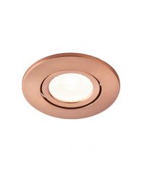 Adjustable LED Fire Rated IP65 Recessed Downlight - Antique Copper