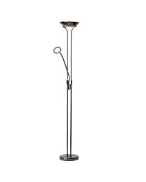 Mother and Child 2 Light Floor Lamp with Bulbs - Black Chrome