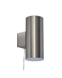 Bao Outdoor Solar LED Up and Down Wall Light - Stainless Steel