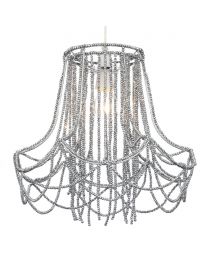 Beaded Wire Frame Easy to Fit Shade - Smoke
