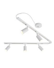 Bexley 1.8m Flexible Track Kit with 5 Heads - White