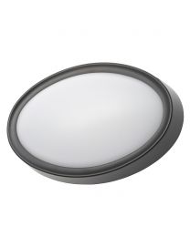 Upton Outdoor LED Oval Wall Light - Black 