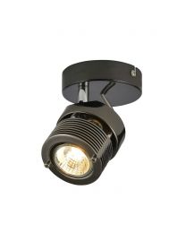 1 Light Cylinder Ceiling or Wall Spotlight - Black