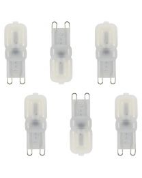 6 Pack of 2.5 Watt LED G9 Non-Dimmable Capsule Light Bulbs - Cool White