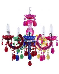  MARIE THERESE 5 LIGHT DUAL MOUNT CHANDELIER MULTI COLOUR