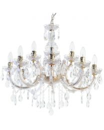 Marie Therese 12 Light Dual Mount Chandelier - Gold 