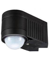Luton Outdoor 360 Degree Corner Mount PIR Sensor - Black