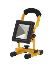 Slimline IP65 10 Watt LED Outdoor Rechargeable Work Light - Yellow and Black