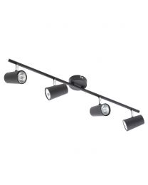 Chobham 4 Light Adjustable Ceiling Spotlight Bar - Black