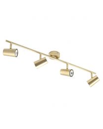 Chobham 4 Light Adjustable Ceiling Spotlight Bar - Satin Brass