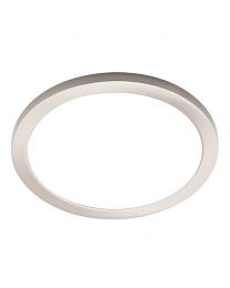 Darly 24 Watt LED Flush or Ceiling or Wall Light - White with Satin Nickel Ring