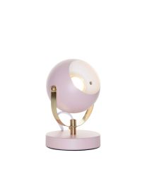 Eyeball Table Lamp - Pink, Satin Brass