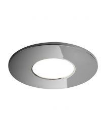 Fixed LED Fire Rated IP65 Recessed Downlight - Black Chrome