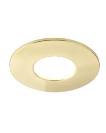 Fixed LED Fire Rated IP65 Recessed Downlight - Satin Brass