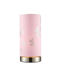 Glow Butterfly Cylinder Table Lamp - Pink