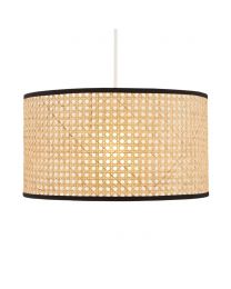 Grace Rattan Easy to Fit Cylinder Lamp Shade - Natural