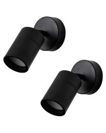 2 Pack Kenn 1 Light Adjustable Outdoor Wall - Black