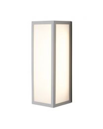 Pictor Opal Glass Panel Outdoor Wall Light - Silver