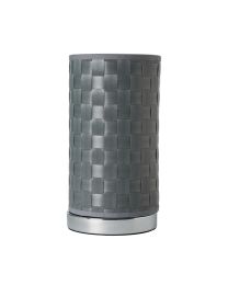 Sovin Cylindrical Table Lamp with Silver Shade - Chrome