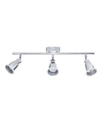 Taurus 3 Light Bathroom Ceiling Spotlight Bar - Chrome