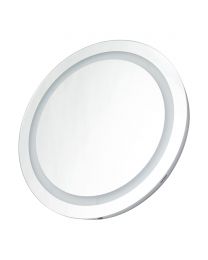 tay led circular bathroom mirror wall light silver