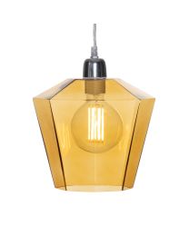 Tethys Glass Easy to Fit Pendant Shade - Amber