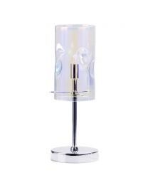 Visconte Monet 1 Light Petroleum Tinted Glass Table Lamp - Chrome