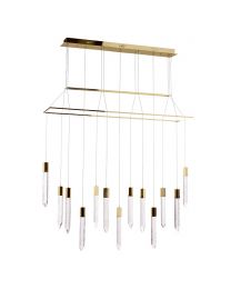 Visconte Krypto-Lampada 13 Light Bar Ceiling Pendant - Gold