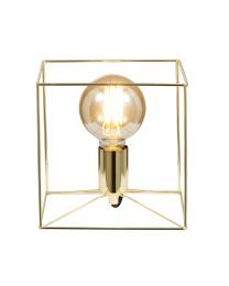 Wire Frame Table Lamp - Brass