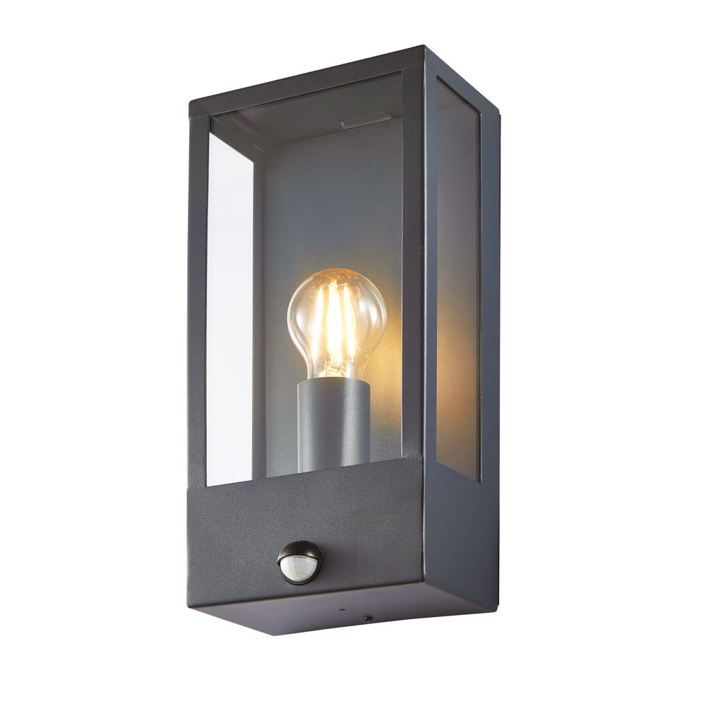 Edgworth Outdoor 1 Light Wall Light with PIR Sensor - Anthracite