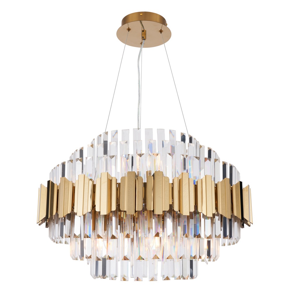 Visconte Furore 9 Light Ceiling Pendant - Brass