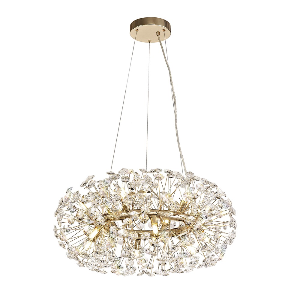 Visconte Scoppio de Stelle 12 Light Crystal Ceiling Pendant - Gold